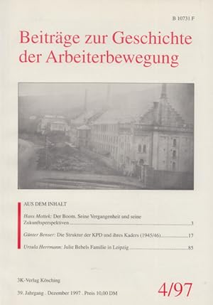 Beiträge zur Geschichte der Arbeiterbewegung. Heft 4/97, 39. Jhg. (Dezember 1997).