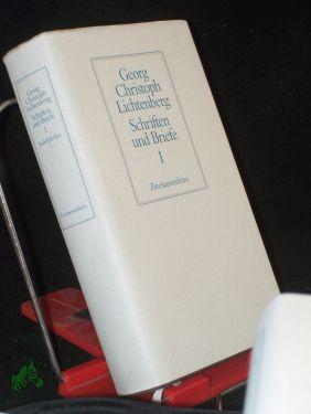 Bild des Verkufers fr Schriften und Briefe I, Hrsg. v. Wolfgang Promies zum Verkauf von Antiquariat Artemis Lorenz & Lorenz GbR