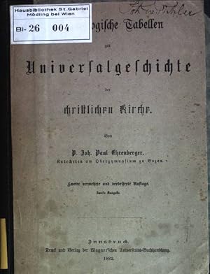 Bild des Verkufers fr Chronologische Tabellen zur Universalgeschichte der christlichen Kirche zum Verkauf von books4less (Versandantiquariat Petra Gros GmbH & Co. KG)