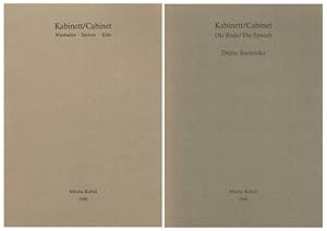 Seller image for Mischa Kuball. Kabinett / Cabinet. Die Rede/ The speech. 2 Bnde. for sale by Antiquariat Lenzen