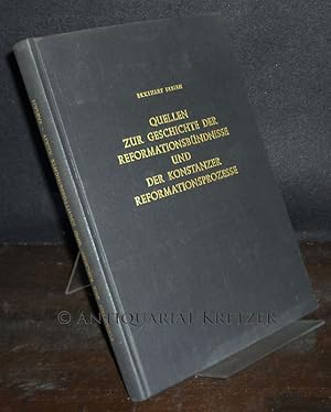 Imagen del vendedor de Quellen zur Geschichte der Reformationsbndnisse und der Konstanzer Reformationsprozesse 1529-1548. Erstausgabe von ausgewhlten Texten zur Bndnispolitik und Bekenntnispolitik reformierter Orte der Eidgenossenschaft mit den schmalkaldischen Bundesstnden Konstanz, Straburg und Hessen (sowie Ulrich von Wrttemberg) und zur kirchlichen Rechtsgeschichte der reformierten Reichsstadt Konstanz. Mit einer bersicht verschiedener Reformationsbndnisse 1526-1546. Bearbeitet und herausgegeben von Ekkehart Fabian. (= Schriften zur Kirchen- und Rechtsgeschichte. Darstellungen und Quellen, Band 34). a la venta por Antiquariat Kretzer