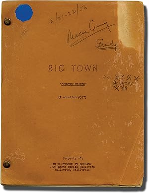 Bild des Verkufers fr Big Town: Country Editor (Original teleplay script for the 1956 television episode) zum Verkauf von Royal Books, Inc., ABAA
