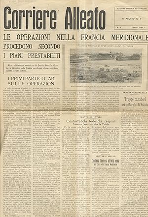 CORRIERE Alleato. Edizione speciale per Firenze. n. 9: 17 agosto 1944.