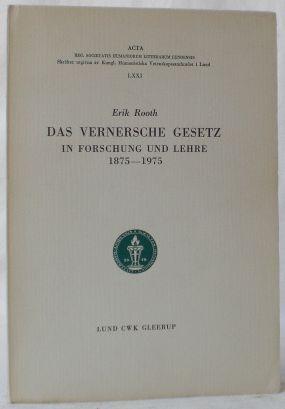 Das Vernersche Gesetz in Forschung und Lehre 1875-1975. (= Acta Reg. Societatis Humaniorum Litter...