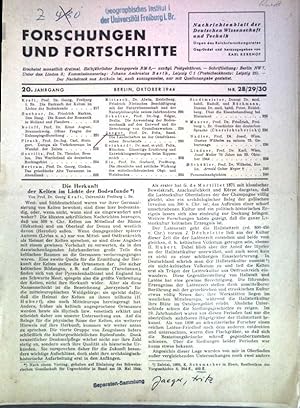 Bild des Verkufers fr Die Landschaften an der Ostafrikanischen Bruchstufe; in: 20. Jahrgang Heft 28/29/30 Forschungen und Fortschritte, Nachrichtenblatt der Deutschen Wissenschaft und Technik. zum Verkauf von books4less (Versandantiquariat Petra Gros GmbH & Co. KG)