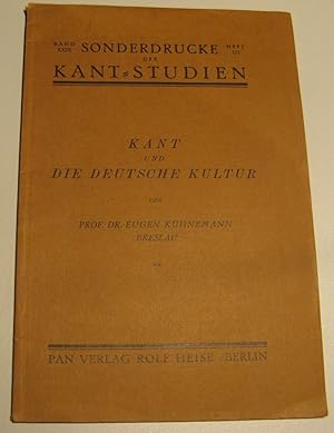 Imagen del vendedor de Kant und die deutsche Kultur. a la venta por HamlehBuch