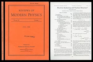Electron Scattering and Nuclear Structure in Reviews of Modern Physics 28, 1956, pp. 214-254