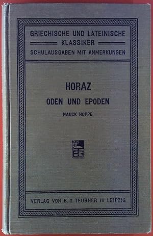 Bild des Verkufers fr Oden und Epoden. zum Verkauf von biblion2