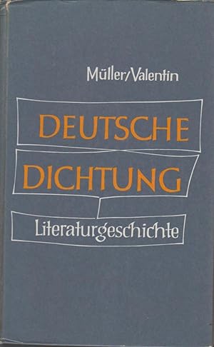 Bild des Verkufers fr Deutsche Dichtung Kleine Geschichte unserer Literatur zum Verkauf von Allguer Online Antiquariat