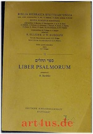 Seller image for Liber Psalmorum. Biblia Hebraica Stuttgartensia for sale by art4us - Antiquariat