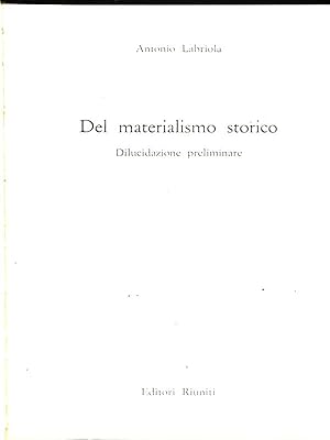 Del materialismo storico