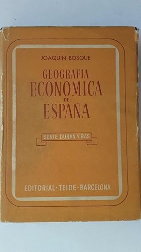 Seller image for Geografa econmica de Espaa for sale by Librera Ofisierra