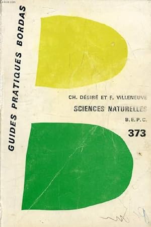 Bild des Verkufers fr SCIENCES NATURELLES AU BEPC zum Verkauf von Le-Livre