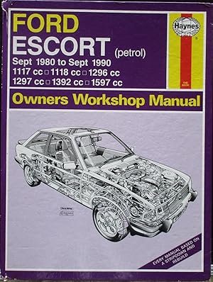 Imagen del vendedor de Ford Escort (Petrol) 1980-90 Owner's Workshop Manua.lHaynes. a la venta por M.Roberts - Books And ??????