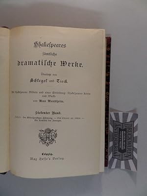 Bild des Verkufers fr Shakespeares smtliche dramatische Werke - Siebenter Band : Der Widerspenstigen Zhmung - Viel Lrmen um Nichts - Die Komdie der Irrungen, Achter Band : Die beiden Veroneser - Coriolanus - Liebes Leid und Lust, Neunte Band : die lustigen Weiber von Windsor - Titus Andronicus - Das Wintermrchen [3 Bnde in einem Buch]. zum Verkauf von Druckwaren Antiquariat