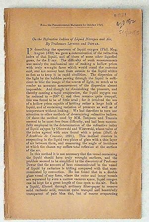 On the Refractive Indices of Liquid Nitrogen and Air. From the Philosophical Magazine for October...