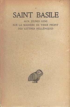 Seller image for Aux Jeunes Gens Sur La Maniere De Tirer Profit Des Lettres Helleniques. for sale by JLG_livres anciens et modernes