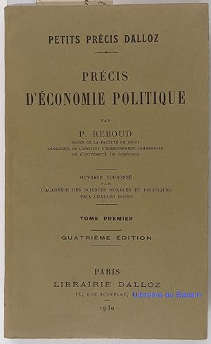 Seller image for Prcis d'conomie politique, Tome Premier for sale by Librairie du Bassin