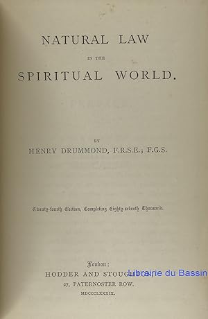 Bild des Verkufers fr Natural Law in the spiritual world zum Verkauf von Librairie du Bassin