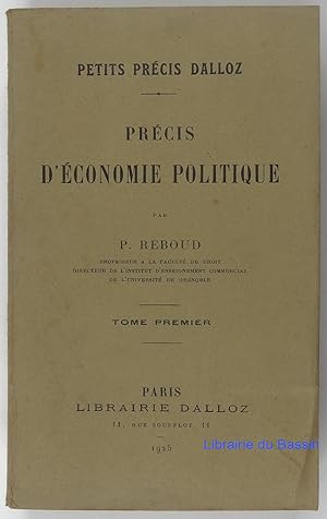 Seller image for Prcis d'conomie politique, Tome premier for sale by Librairie du Bassin