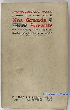 Seller image for Nos grands savants for sale by Librairie du Bassin