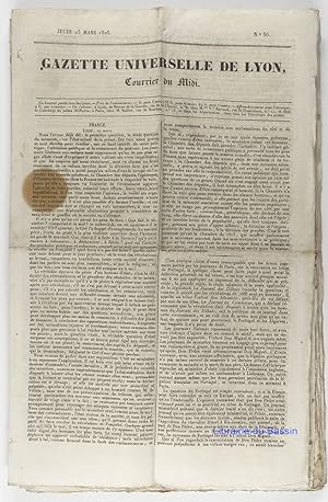 Gazette Universelle de Lyon Courrier du Midi Jeudi 23 mars 1826 N°36