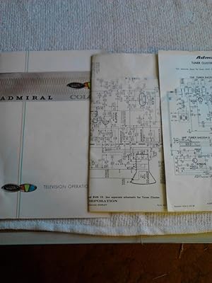 Admiral Color Television Operation Booklet (41C20-602-001); Schematic for 4H12 Series TV Chassis ...