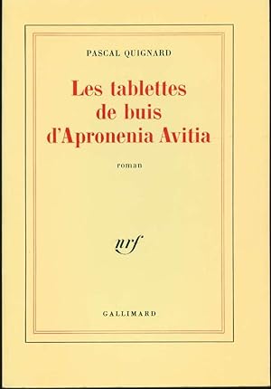 Bild des Verkufers fr Les tablettes de buis d'Apronenia Avitia zum Verkauf von Book Dispensary