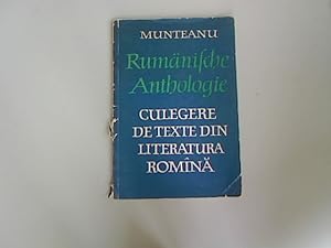 Bild des Verkufers fr Rumnische Anthologie; culegere de texte din literatura romina. zum Verkauf von Antiquariat Bookfarm