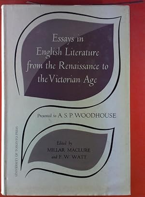 Imagen del vendedor de Essays in English Literature from the Renaissance to the Victorian Age. a la venta por biblion2