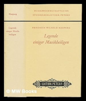 Immagine del venditore per Legende einiger Musikheiligen / Friedrich Wilhelm Marpurg ; [mit einem Nachwort herausgegeben von Wolfgang Reich] venduto da MW Books Ltd.