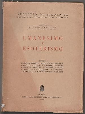 Seller image for Umanesimo e Esoterismo for sale by Biblioteca de Babel