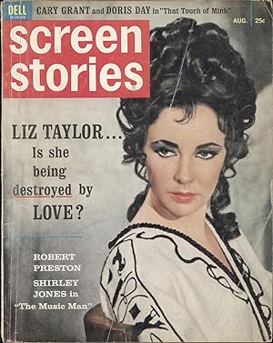 Seller image for Screen Stories: Best Stories of the Month in Story Form: Vol. 61, No. 8 (August 1962): Interns, Adventures of a Young Man, Jessica, The Music Man, That Touch of Mink, Hatari, Elizabeth Taylor, Ann-Margret, Cary Grant, Doris Day, Robert Preston . for sale by Katsumi-san Co.