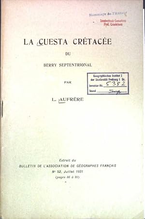 Seller image for La Cuesta Crtacee du Berry Septentrional; for sale by books4less (Versandantiquariat Petra Gros GmbH & Co. KG)