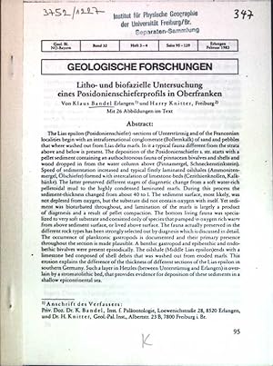 Immagine del venditore per Litho- und biofazielle Untersuchung eines Posidonienschieferprofils in Oberfranken; venduto da books4less (Versandantiquariat Petra Gros GmbH & Co. KG)