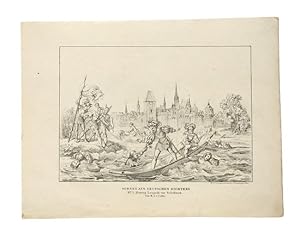 Seller image for Scenen aus deutschen Dichtern. No. 3. Herzog Leopold vor Solothurn, von H. J. v. Collin". for sale by Versandantiquariat Wolfgang Friebes