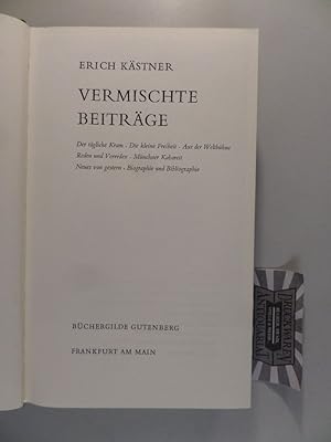 Gesammelte Schriften - Band 5 : Vermischte Beiträge.