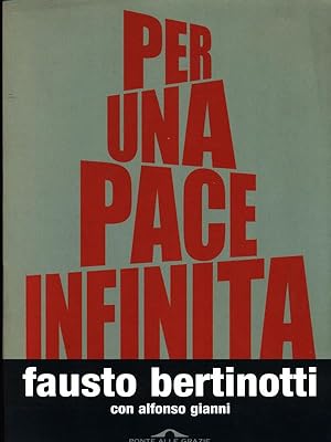 Bild des Verkufers fr Per una pace infinita zum Verkauf von Librodifaccia