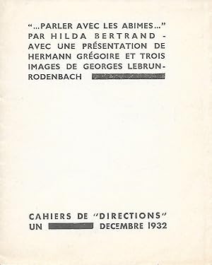 CAHIERS DE " DIRECTIONS ".