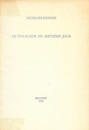 Imagen del vendedor de Le voyageur du septime jour. a la venta por Librairie Les Autodidactes - Aichelbaum