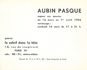 Seller image for La voyance du coeur. Prface au catalogue de l'exposition Aubin Pasque. for sale by Librairie Les Autodidactes - Aichelbaum