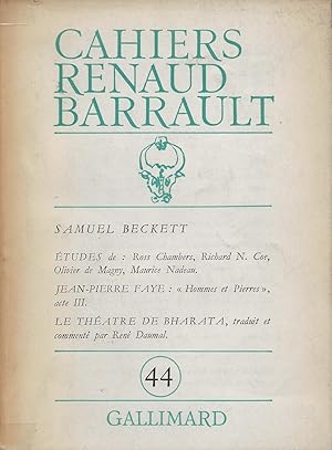 CAHIERS RENAUD BARRAULT. Numéro spécial Samuel Beckett.