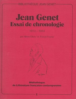 Bild des Verkufers fr Jean Genet. Essai de chronologie, 1910-1944. zum Verkauf von Librairie Les Autodidactes - Aichelbaum