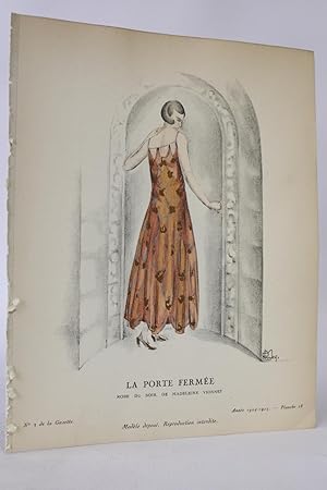 La Porte fermée. Robe du soir, de Madeleine Vionnet (pl.18, La Gazette du Bon ton, 1924-1925 n°3)