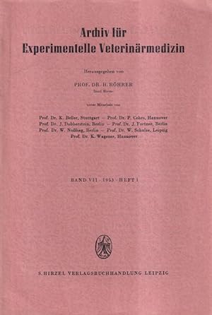 Archiv für Experimentelle Veterinärmedizin Band VII,Heft 1