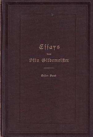 Bild des Verkufers fr Essays Erster und Zweiter Band (2 Bnde) zum Verkauf von Clivia Mueller