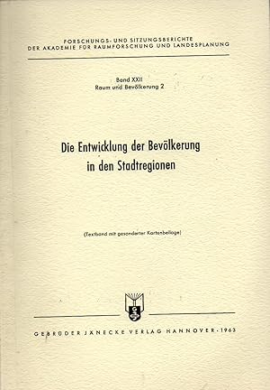 Imagen del vendedor de Die Entwicklung der Bevlkerung in den Stadtregionen a la venta por Clivia Mueller