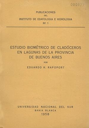 Estudio Biometrico de Cladoceros en Lagunas de la Provincia de Buenos