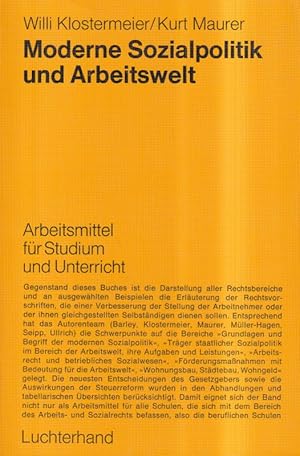 Moderne Sozialpolitik und Arbeitswelt