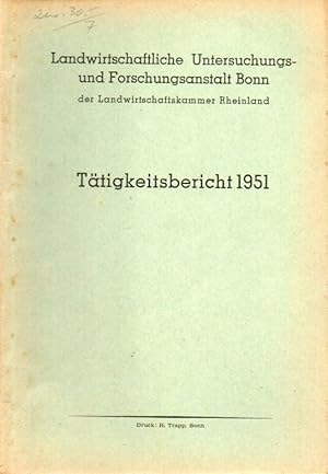 Imagen del vendedor de Ttigkeitsbericht 1951, 1953, 1955 bis 1960 (8 Hefte) zusammen a la venta por Clivia Mueller